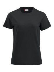 Clique Premium-T Women – damski T-shirt z okrągłym dekoltem, bawełna. Czarne t-shirty damskie CLIQUE, s, bez wzorów, z bawełny, bez kołnierzyka. Za 112.86 zł.