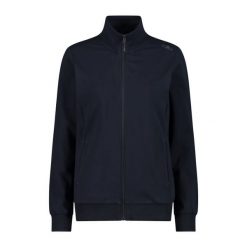 Damska bluza dresowa CMP. Niebieskie bluzy damskie CMP, bez wzorów, z bawełny, bez kaptura. Za 244.50 zł.