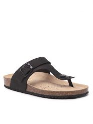 Geox Japonki D Brionia K D35LSK 00032 C9999 Czarny. Czarne klapki damskie Geox, bez wzorów, z nubiku, bez obcasa. Za 329.99 zł.