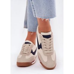 EVento Buty Sportowe Sneakersy Damskie Beżowe beżowy. Brązowe obuwie sportowe damskie bez wzorów, ze skóry, trekkingowe. Za 151.72 zł.
