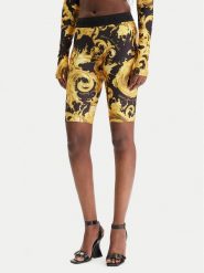Versace Jeans Couture Kolarki 80HAC106 JS532 Czarny Slim Fit. Czarne szorty sportowe damskie Versace Jeans Couture, bez wzorów, z jeansu, sportowe. Za 699.99 zł.