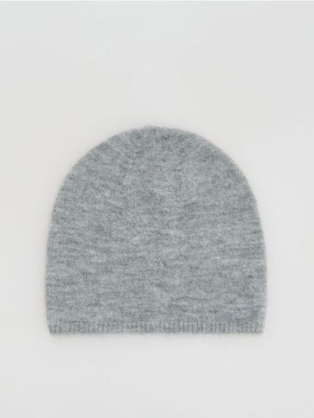 Czapka beanie - szary. Szare czapki i kapelusze damskie Reserved, bez wzorów. Za 49.99 zł.