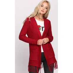 Bordowy Kardigan Fortuitous. Czerwone kardigany damskie Born2be, uniwersalny, bez wzorów. Za 59.99 zł.