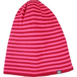 Czapka "Sullivan" w kolorze różowo-czerwonym. Czerwone czapki dla dzieci Color Kids, bez wzorów, ze splotem. W wyprzedaży za 25.95 zł.