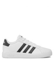 Adidas Sneakersy Grand Court Lifestyle Tennis Lace-Up Shoes GW6511 Biały. Białe buty sportowe dziewczęce Adidas, bez wzorów, ze skóry, bez zapięcia. Za 129.99 zł.