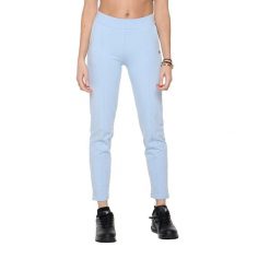 Bluza z bawełna z kieszenie na co dzień na siłownię. Niebieskie bluzy damskie LEONE 1947 APPAREL, bez wzorów, z bawełny, bez kaptura. W wyprzedaży za 136.83 zł.