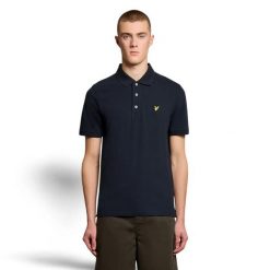 Zwykła koszulka polo Lyle & Scott. Niebieskie koszulki polo męskie LYLE AND SCOTT, l, bez wzorów, bez ramiączek. Za 275.50 zł.