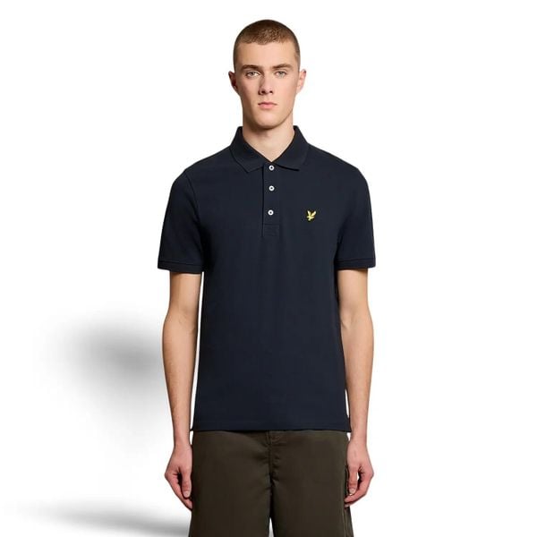 Zwykła koszulka polo Lyle & Scott. Niebieskie koszulki polo męskie LYLE AND SCOTT, l, bez wzorów, z bawełny, klasyczne, bez ramiączek. Za 244.50 zł.