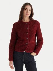 Guess Kożuch W5BL69 W3860 Czerwony Regular Fit. Czerwone płaszcze damskie Guess, xl, z aplikacjami, z syntetyku, bez kaptura. Za 869.99 zł.