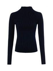 Marie Lund dzianinowa koszulka z długim rękawem Kobiety niebieski, S. Niebieskie t-shirty damskie Marie Lund, s, bez wzorów, z dzianiny, eleganckie, bez kołnierzyka. Za 199.95 zł.