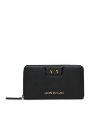 Armani Exchange Portfel XW000359 AF26570 UC001 Czarny. Czarne portfele damskie Armani Exchange, bez wzorów, ze skóry. Za 404.99 zł.