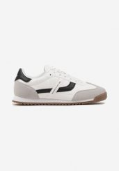 Białe Buty Sportowe Sneakersy z Geometrycznym Wzorem Tatirielin. Białe buty sportowe męskie Born2be, z jeansu, bez zapięcia, trekkingowe. Za 129.99 zł.