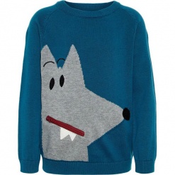 Sweter "Saks" w kolorze niebieskim. Swetry dla chłopców marki Reserved. W wyprzedaży za 49.95 zł.