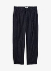 Jeansy typu barrel, mid waist, z regulowanym pasem. Niebieskie jeansy damskie bonprix. Za 122.99 zł.