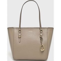 Lauren Ralph Lauren - Torebka skórzana. Szare torebki do ręki damskie Lauren Ralph Lauren, z materiału. W wyprzedaży za 749.90 zł.