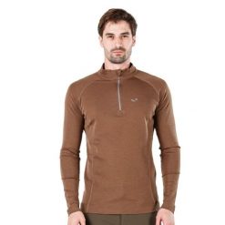 Astro - męska koszulka 100% wełna merino z zamkiem (195 g/m²). Brązowe koszulki sportowe męskie WOOLONA, m, bez wzorów, z wełny, bez kołnierzyka, bez ramiączek, trekkingowe. W wyprzedaży za 324.00 zł.