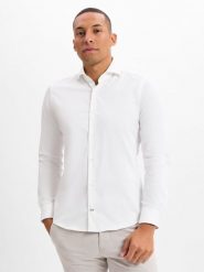 JOOP! koszula biznesowa - Pares Mężczyźni Slim Fit Bawełna biały, 43. Białe koszule męskie JOOP!, m, bez wzorów, z bawełny, biznesowe, bez kołnierzyka, bez ramiączek. Za 459.95 zł.