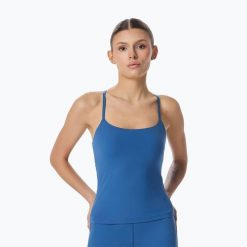 Koszulka treningowa damska Cardio Bunny With Built-in Bra. Niebieskie koszulki sportowe damskie Cardio Bunny, l, bez wzorów, z elastanu, bez kołnierzyka, bez ramiączek, na fitness i siłownię. Za 129.99 zł.