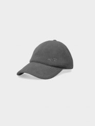 4F Czapka z daszkiem polarowa strapback męska L. Szare czapki i kapelusze męskie 4f, bez wzorów, z polaru. W wyprzedaży za 19.99 zł.