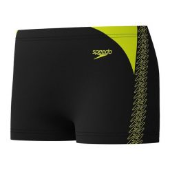 Kąpielówki chłopięce spodenki kąpielowe Speedo HyperBoom. Czarne kąpielówki dla chłopców Speedo, bez wzorów, z materiału. Za 97.98 zł.