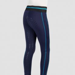 Legginsy jeździeckie dla dziewczynek full grip Red Horse Kaya. Niebieskie legginsy dla dziewczynek RED HORSE, bez wzorów, z materiału, długie. Za 248.00 zł.