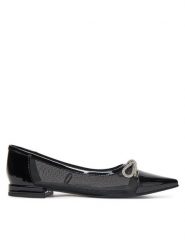 Eva Minge Baleriny ALYSSUM-LT2408-9 Czarny. Czarne baleriny damskie Eva Minge, bez wzorów, z materiału, bez obcasa. Za 399.99 zł.