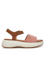 Geox Sandały D Spherica Ecub-3 S D550VA 022BC C5Q5F Różowy. Czerwone sandały damskie Geox, bez wzorów, ze skóry, bez obcasa, na koturnie, bez zapięcia. Za 379.99 zł.