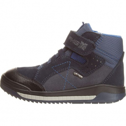 Sneakersy w kolorze granatowym. Niebieskie trampki i tenisówki chłopięce Primigi, z gore-texu. W wyprzedaży za 195.95 zł.
