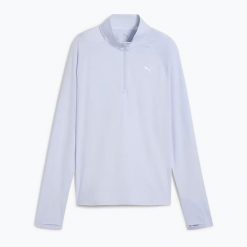 Bluza do biegania damska PUMA Run Velocity Cloudspun 1/4 Zip. Niebieskie bluzy sportowe damskie Puma, s, bez wzorów, bez kaptura, do biegania. Za 159.99 zł.