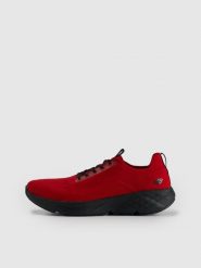 4F Niskie sneakersy sportowe VELOCORE męskie - czerwone 45. Czerwone buty sportowe męskie 4f, z dzianiny, bez zapięcia. Za 299.99 zł.