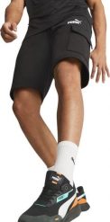 Spodenki treningowe męskie Puma ESS Cargo 10". Czarne krótkie spodenki sportowe męskie Puma, m, bez wzorów, z bawełny, trekkingowe. Za 145.60 zł.