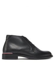 Tommy Hilfiger Trzewiki Core Rwb Hilfiger Lth L Boot FM0FM04804 Czarny. Czarne botki męskie Tommy Hilfiger, bez wzorów, ze skóry, bez zapięcia. Za 469.99 zł.