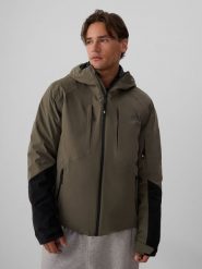4F Kurtka 3w1 membrana 8000 męska - khaki M. Brązowe kurtki męskie 4f, na zimę, m, bez wzorów, biznesowe, bez kaptura. Za 799.99 zł.