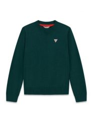 Guess Sweter L0YR03 Z2VV0 Zielony ciemny Regular Fit. Zielone swetry dla chłopców Guess, z aplikacjami, z bawełny, bez kołnierzyka, bez kaptura. Za 174.99 zł.