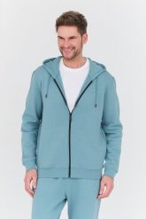 GUESS Turkusowa męska bluza Aldwin, Rozmiar XL. Niebieskie bluzy męskie Guess, l, z aplikacjami, z kapturem. W wyprzedaży za 313.99 zł.