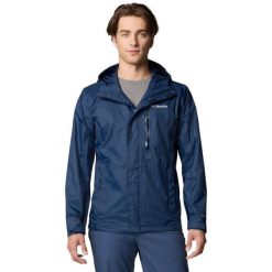 Kurtka sportowa męska Pouring Adventure III Jacket. Niebieskie kurtki sportowe męskie Columbia, m, bez wzorów, z materiału, trekkingowe. Za 309.00 zł.