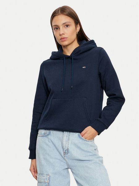 Tommy Jeans Bluza DW0DW19958 Granatowy Regular Fit. Niebieskie bluzy damskie Tommy Jeans, xl, bez wzorów, z bawełny, bez kaptura. Za 229.99 zł.