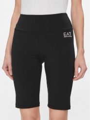 EA7 Emporio Armani Szorty sportowe 3DTS53 TJ01Z 1200 Czarny Regular Fit. Czarne szorty sportowe damskie EA7 Emporio Armani, s, bez wzorów, z bawełny, sportowe. Za 189.99 zł.