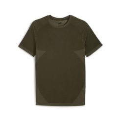 Bezszwowa koszulka Puma Formknit. Zielone koszulki sportowe męskie Puma, m, bez wzorów, z materiału, bez kołnierzyka, bez ramiączek, na fitness i siłownię. Za 162.80 zł.