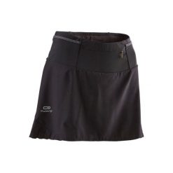 Spódnico - spodenki do biegania TRAIL damskie. Czarne szorty damskie KALENJI, xs, bez wzorów, z elastanu, do biegania, climacool (adidas). Za 59.99 zł.