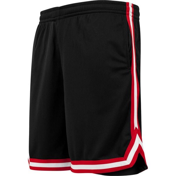 Szorty Urban Classic Stripe mesh. Czarne spodnie materiałowe męskie Urban Classics, l, bez wzorów, z meshu. Za 127.20 zł.