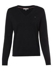 Tommy Hilfiger Sweter Kobiety niebieski, L. Niebieskie swetry damskie Tommy Hilfiger, l, bez wzorów, z dzianiny, eleganckie, bez kołnierzyka, bez ramiączek, bez kaptura. Za 489.95 zł.