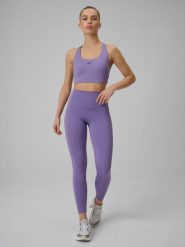 4F Legginsy treningowe szybkoschnące damskie - fioletowe XL. Fioletowe legginsy damskie 4f, xl, bez wzorów, do biegania. W wyprzedaży za 69.99 zł.