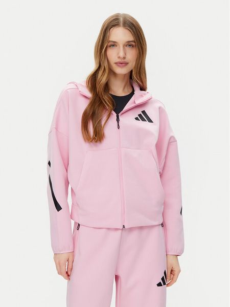 Adidas Bluza Z.N.E. JC5393 Różowy Loose Fit. Czerwone bluzy damskie Adidas, s, bez wzorów, z bawełny, bez kaptura. Za 379.99 zł.