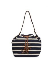 Tommy Hilfiger Torebka Th Elev Summer Bucket Stripe AW0AW18401 Granatowy. Niebieskie torebki do ręki damskie Tommy Hilfiger, bez wzorów, z materiału, bez dodatków. Za 699.99 zł.
