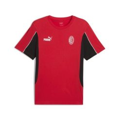 Męska koszulka AC Milan ftblARCHIVE PUMA. Czarne koszulki sportowe męskie Puma, m, bez wzorów, z gumy, bez kołnierzyka, bez ramiączek, do piłki nożnej. W wyprzedaży za 141.60 zł.