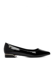 MEXX Baleriny EO-CD25-373-1 Czarny. Czarne baleriny damskie Mexx, bez wzorów, z lakierowanej skóry, bez obcasa. Za 279.99 zł.