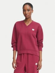 Calvin Klein Jeans Bluza LV047E237G Czerwony ciemny Regular Fit. Czerwone bluzy damskie Calvin Klein Jeans, l, bez wzorów, z bawełny, bez kaptura. Za 369.99 zł.
