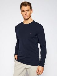 Tommy Hilfiger Longsleeve Stretch Tee MW0MW10804 Granatowy Slim Fit. Niebieskie bluzki z długim rękawem męskie Tommy Hilfiger, m, bez wzorów, z bawełny, bez kołnierzyka. Za 199.99 zł.