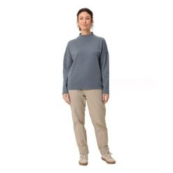 Bluza damska VAUDE Coreway. Niebieskie bluzy damskie Vaude, bez wzorów, z bawełny, bez kaptura. Za 344.00 zł.